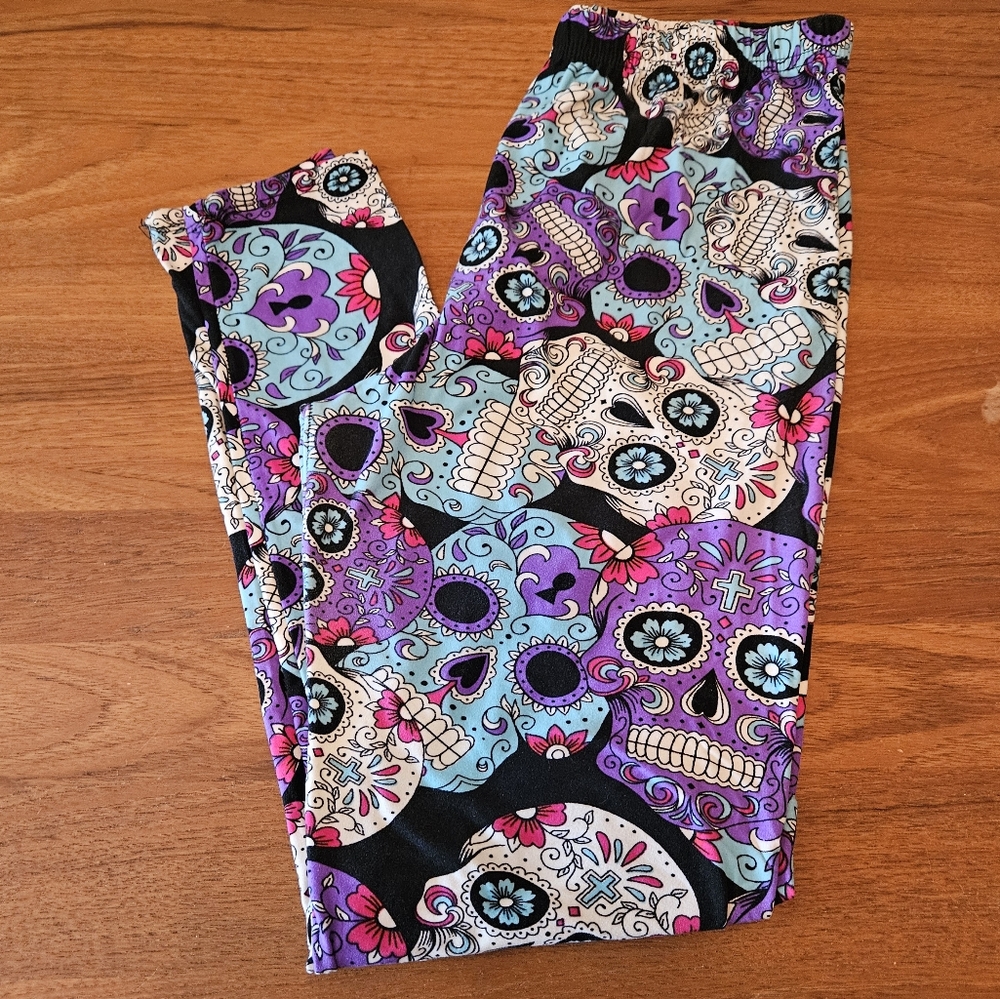Sugar Skull leggings XL EUC